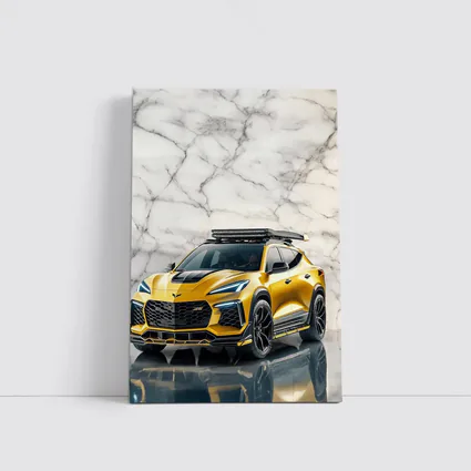 Chevrolet Corvette SUV Gold Marble Background