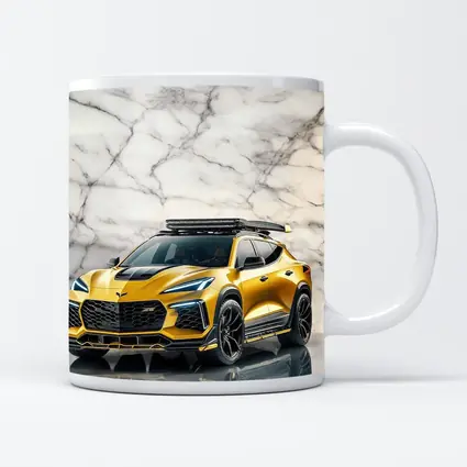 Chevrolet Corvette SUV Gold Marble Background