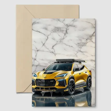 Chevrolet Corvette SUV Gold Marble Background