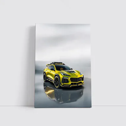 Chevrolet Corvette SUV Yellow Studio Shot