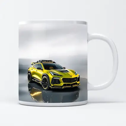 Chevrolet Corvette SUV Yellow Studio Shot
