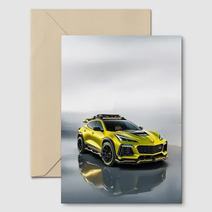 Chevrolet Corvette SUV Yellow Studio Shot