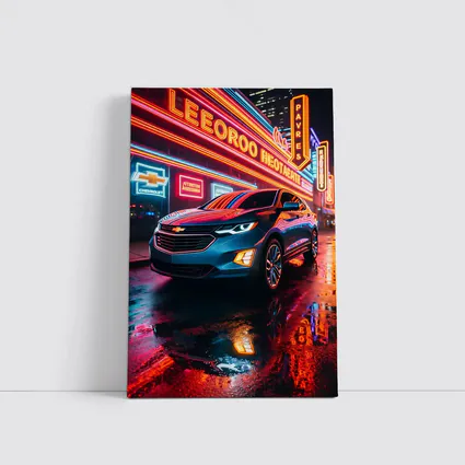 Chevrolet Equinox Glowing Neon City Night