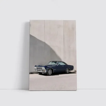 Chevrolet Impala SS Navy Blue Concrete Wall