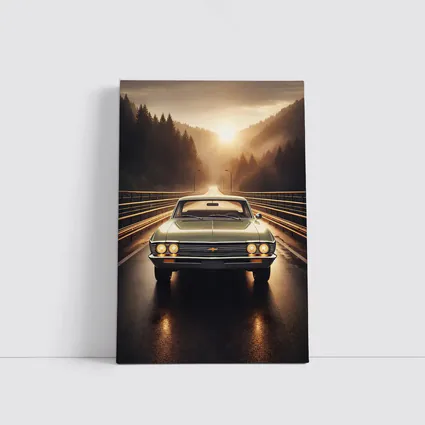 Chevrolet Malibu Classic Car on Forest Road
