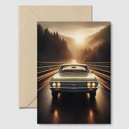 Chevrolet Malibu Classic Car on Forest Road