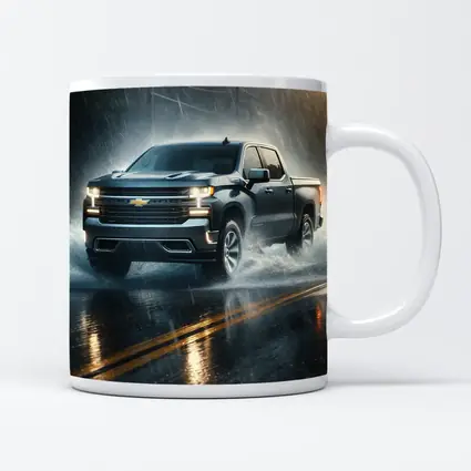 Chevrolet Silverado Driving Through Heavy Rain