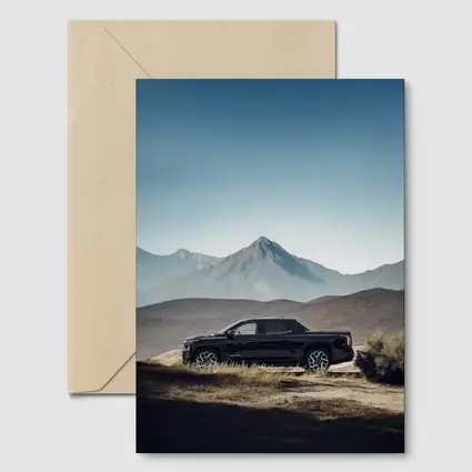 Chevrolet Silverado Black Truck Mountain Landscape