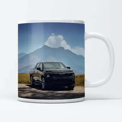 Chevrolet Silverado EV Black Mountain Background