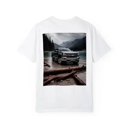 Chevrolet Silverado Parked By Mountain Lake