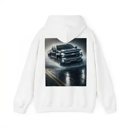 Chevrolet Silverado Driving Through Heavy Rain