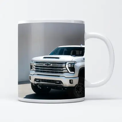 Chevrolet Silverado White Truck Front View
