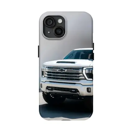 Chevrolet Silverado White Truck Front View