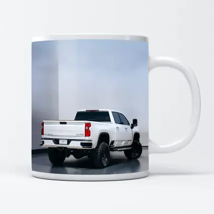 Chevrolet Silverado White Truck Studio Background
