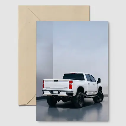 Chevrolet Silverado White Truck Studio Background
