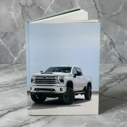 Chevrolet Silverado White Lifted Truck Clean Background