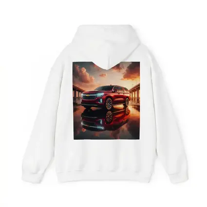 Chevrolet Suburban Red SUV Sunset Bridge
