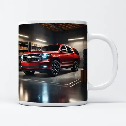 Chevrolet Tahoe Red SUV Garage Interior