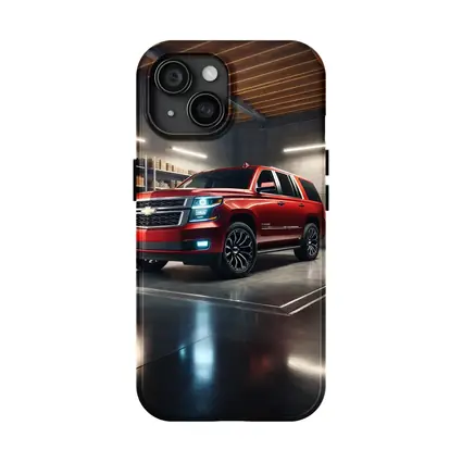 Chevrolet Tahoe Red SUV Garage Interior