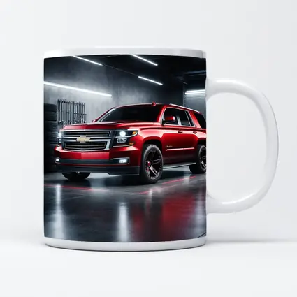 Chevrolet Tahoe Red SUV Garage Scene