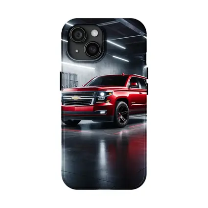 Chevrolet Tahoe Red SUV Garage Scene