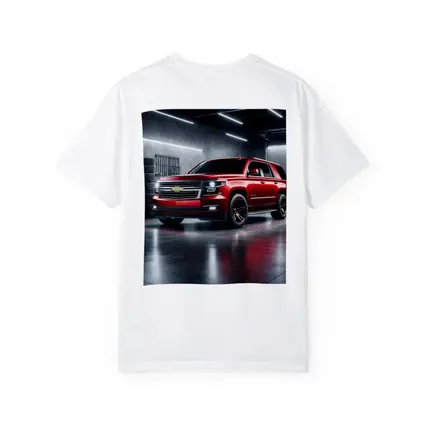 Chevrolet Tahoe Red SUV Garage Scene