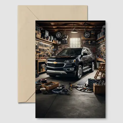 Chevrolet Trailblazer Black SUV Garage Workshop