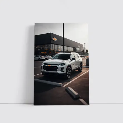 Chevrolet Traverse SUV Dealership Parking Lot