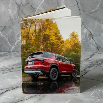 Chevrolet Traverse Red SUV Autumn Forest