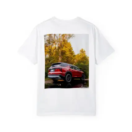 Chevrolet Traverse Red SUV Autumn Forest