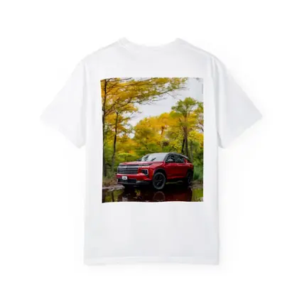 Chevrolet Traverse Red SUV Autumn Forest