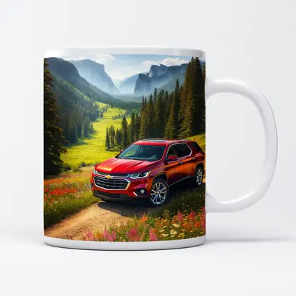 Chevrolet Traverse Red SUV Mountain Valley