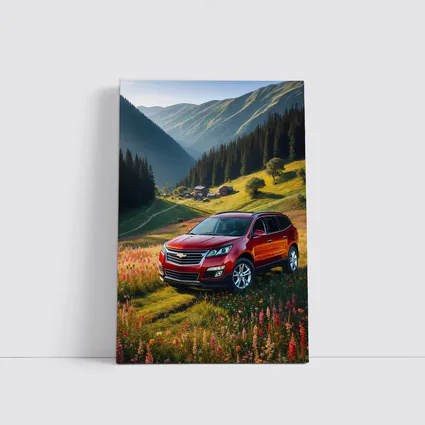 Chevrolet Traverse Red SUV Mountain Valley