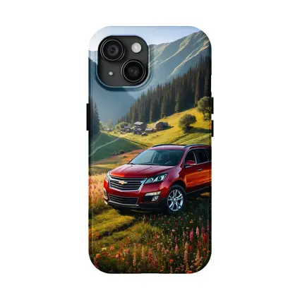 Chevrolet Traverse Red SUV Mountain Valley