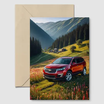 Chevrolet Traverse Red SUV Mountain Valley