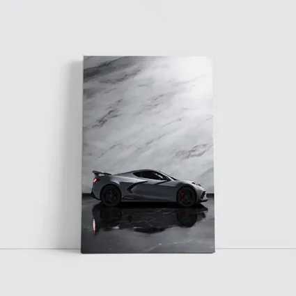 Chevrolet Corvette Silver Marble Studio Shot