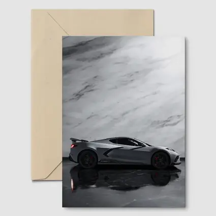 Chevrolet Corvette Silver Marble Studio Shot