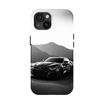 Chevrolet Camaro Black White Mountain Backdrop