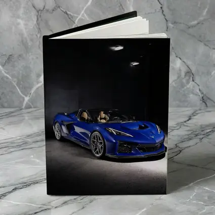 Chevrolet Corvette Blue Convertible Dark Garage