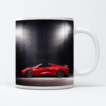 Chevrolet Corvette Red Sports Car Dark Studio