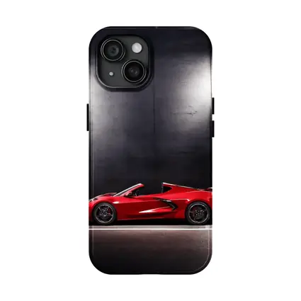 Chevrolet Corvette Red Sports Car Dark Studio