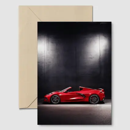 Chevrolet Corvette Red Sports Car Dark Studio