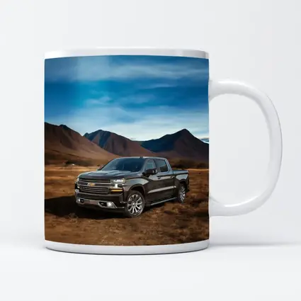 Chevrolet Silverado Black Truck Desert Mountains