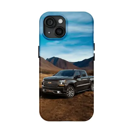 Chevrolet Silverado Black Truck Desert Mountains