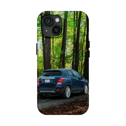 Chevrolet Trax Blue SUV Forest Road