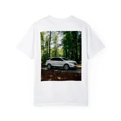 Chevrolet Equinox White SUV Forest Road