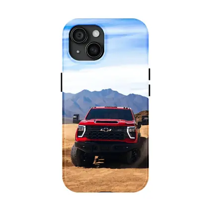 Chevrolet Silverado Red Truck Desert Mountains