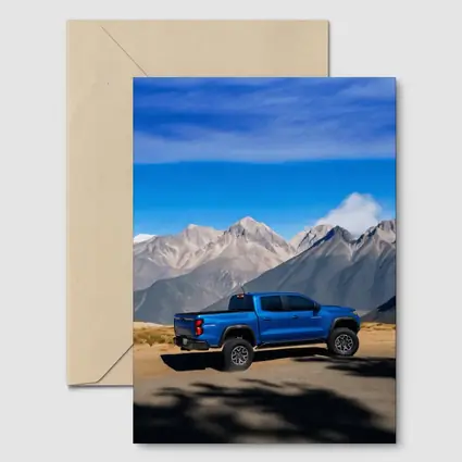 Chevrolet Colorado Blue Truck Mountain Backdrop