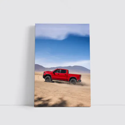 Chevrolet Silverado Red Truck Desert Landscape