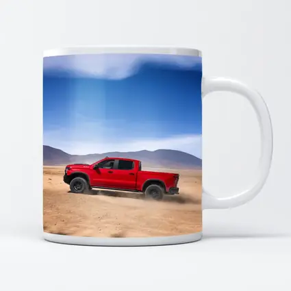 Chevrolet Silverado Red Truck Desert Landscape